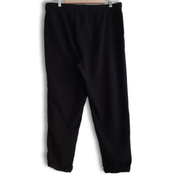 JOE FRESH | Linen Cotton Blend High Elastic Waist Pull-on Crop Pants Black Sz XL - Picture 6 of 11